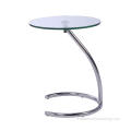 Table basse d&#39;appoint en verre ronde de salon